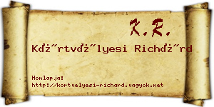 Körtvélyesi Richárd névjegykártya