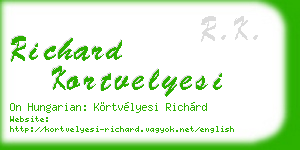 richard kortvelyesi business card