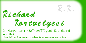 richard kortvelyesi business card